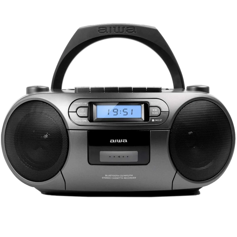 AIWA BBTC-550 Portable Cassette Radio, Bluetooth, CD, USB