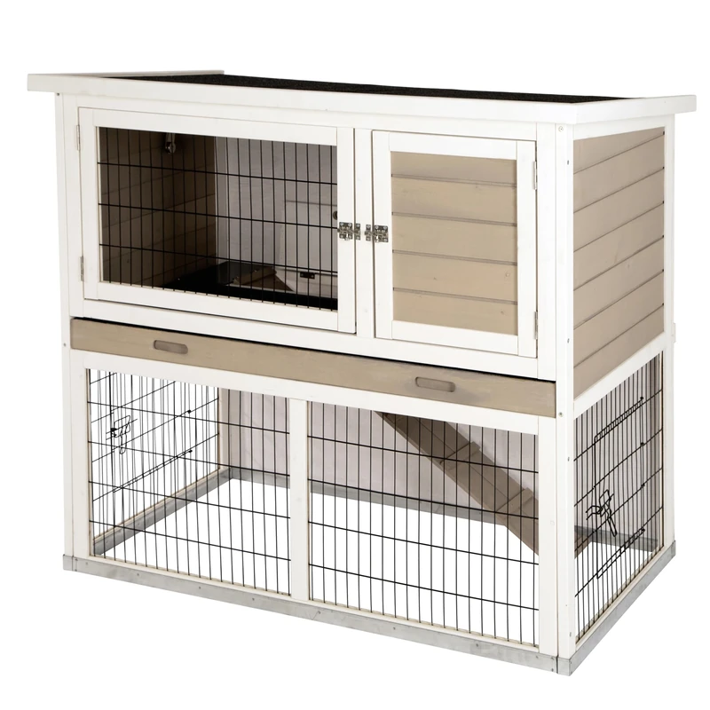 Kerbl Pet Nagerstall Lucky mit Metall- rahmen am Boden, 115x65x100 cm