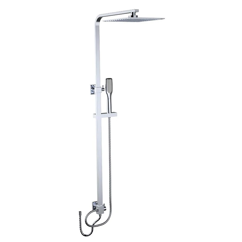 Clever 61028 2-Way Extendable Shower Bar Set, Saona Slim, Chrome - Image 1