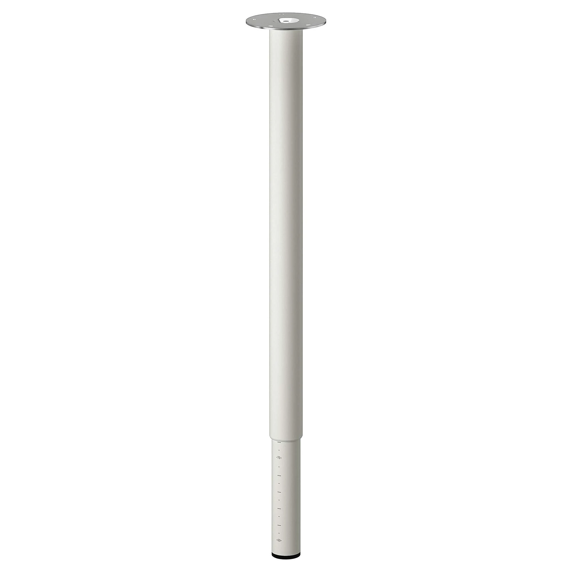 IKEA OLOV leg, adjustable 60-90 cm. white 1 pcs.