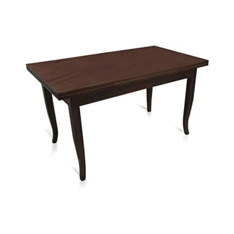 Dmora - Extensible table, walnut color, 160x85x79.50 cm, with 2 extensions of 40 cm
