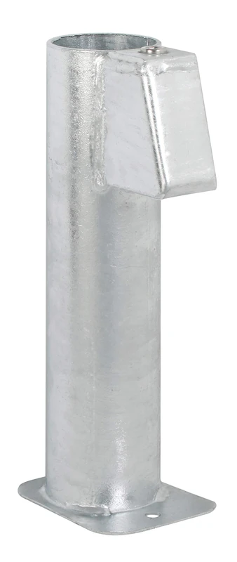 GAH-Alberts 690816 Ground Sleeve for Sign Posts, Available in Various Designs, with Mounted Clamping Jaws, hot-dip galvanised, for Pipe Diameter 76 mm, Length 500 mm