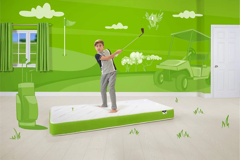 JAY-BE Simply Kids Anti-Allergy Foam Free Sprung Mattress - European Single, White (90 x 200 x 18cm)