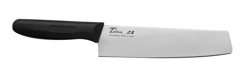 Grunwerg Silver Titan 18cm Vegetable Knife featuring a hybrid mixture of ceramic, titanium and silver – Plain Blade, Non-slip Handle - Image 1