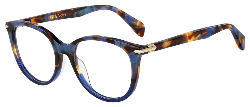 RAG & BONE Women's RNB3023 Sunglasses, BLUE HAVANA, 51