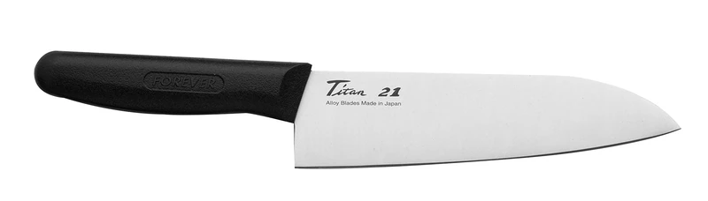 Grunwerg Silver Titan 14 cm Chef’s Knife Featuring a Hybrid Mixture of Ceramic, Titanium and Silver – Plain Blade, Non-Slip Handle, STC-14P