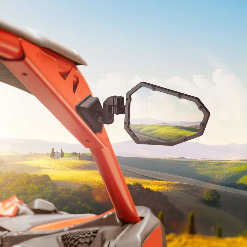 Kemimoto X3 Aluminum Side Mirrors for 2017-2021 Can Am Maverick X3 / X3 Max, Compatible with Windshield
