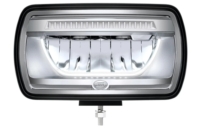 HELLA 1FE 016 773-001 LED-Spotlight - Jumbo LED - 12/24V - Rectangular - Reference number: 25 - mounting - Clear diffusing lens - Lens Colour: Crystal clear - Cable: 800mm - left/right