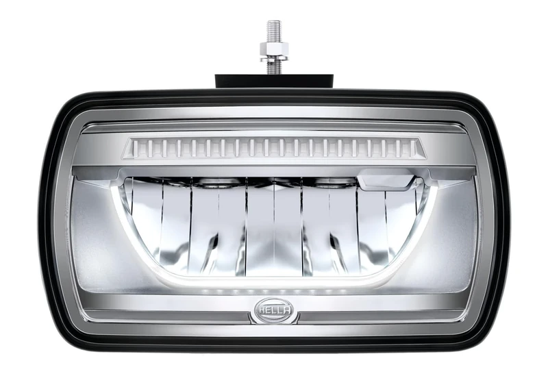 HELLA 1FE 016 773-011 LED-Spotlight - Jumbo LED - 12/24V - Rectangular - Reference number: 25 - mounting - Clear diffusing lens - Lens Colour: Crystal clear - Cable: 800mm - left/right