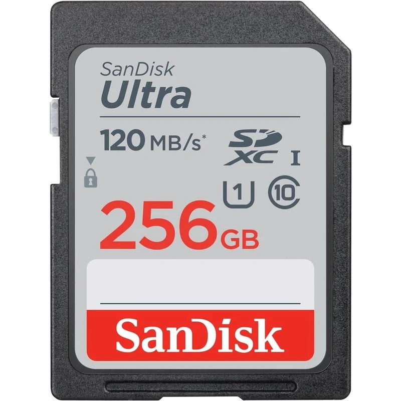 SanDisk Ultra 256GB SDXC Class 10 Memory Card - 120MB/s Waterproof