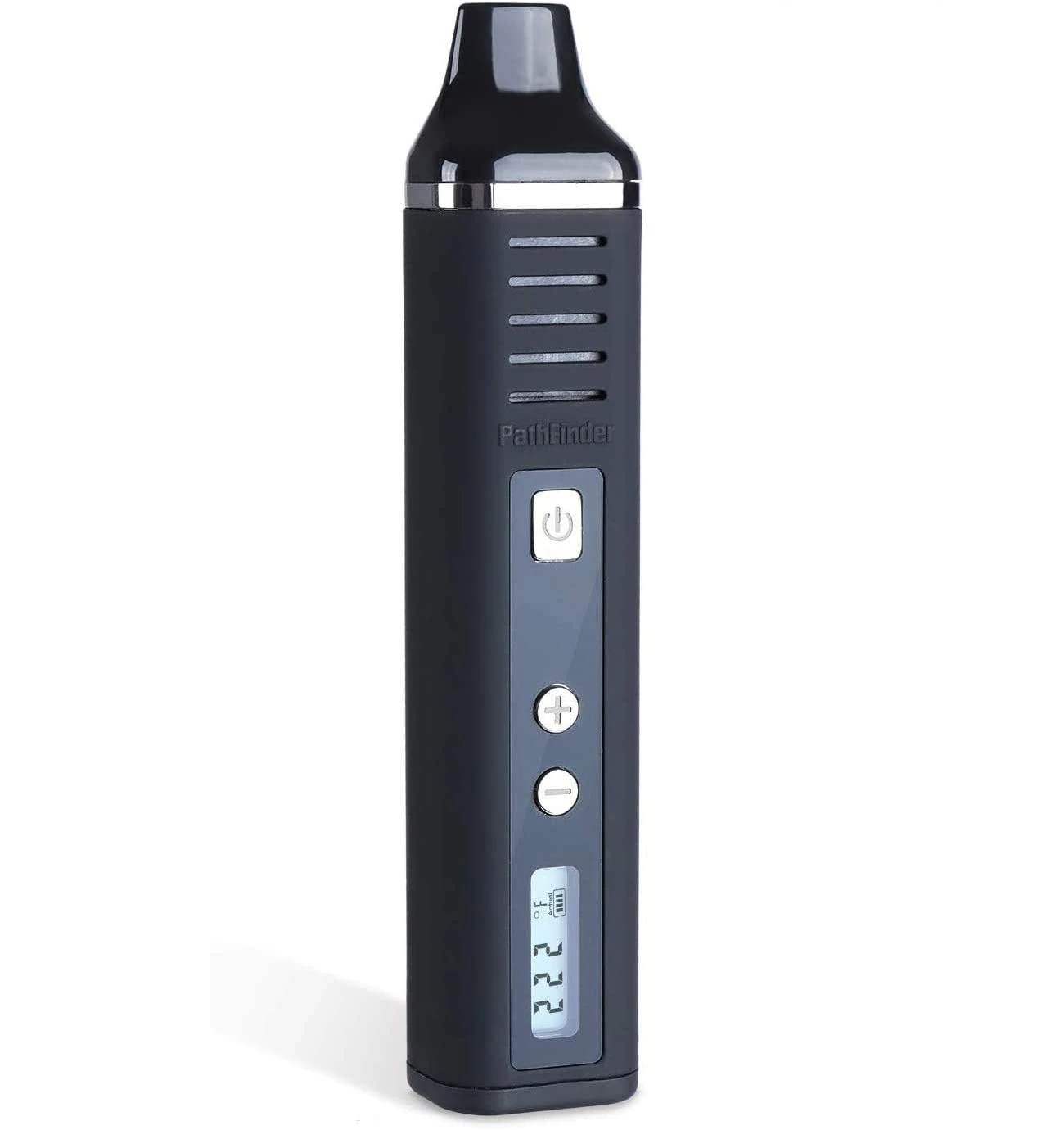 Dry Herb Vaporizer Pathfinder, Portable Herb 1800mAh Battery Full Temperature Control LCD Display Aromatherapy Herbal Evaporator USB Charging, Advanced Temperature (Black) Nicotine Free Empty Device