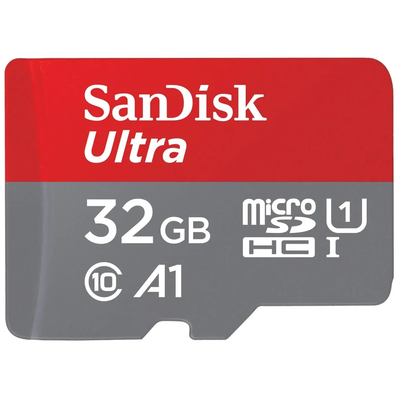 SanDisk 32GB Ultra microSDHC card + SD adapter up to 120 MB/s with A1 App Performance UHS-I Class 10 U1