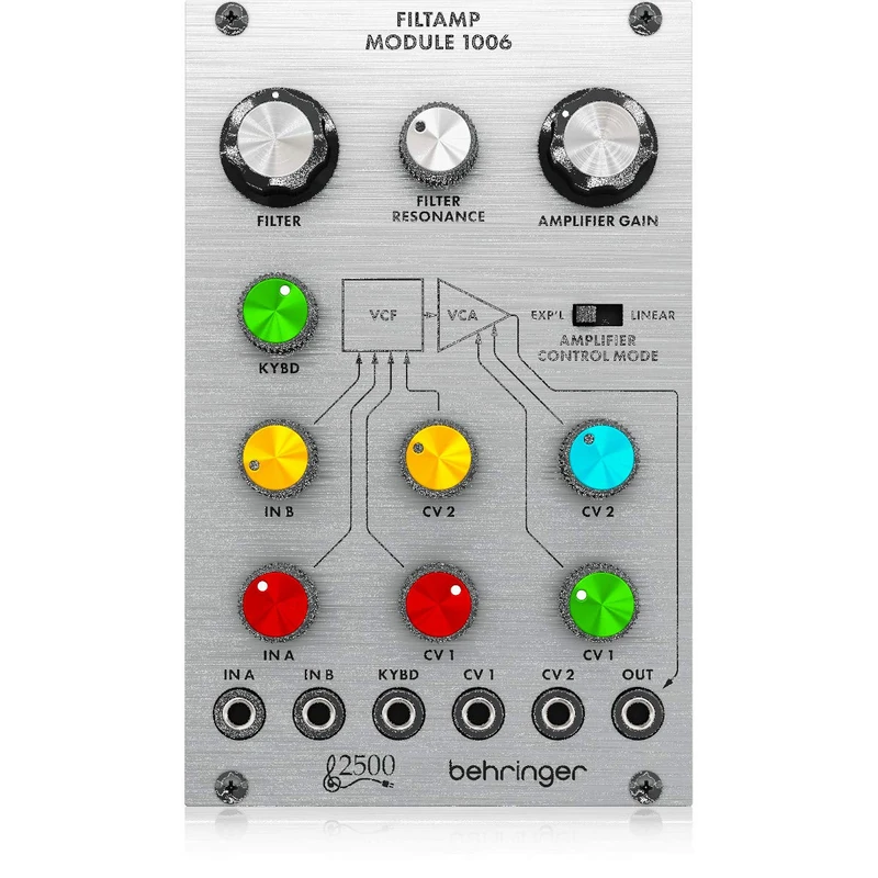 Behringer FILTAMP MODULE 1006 Legendary 2500 Series 24 dB Low-Pass VCF and VCA Module for Eurorack - Image 1
