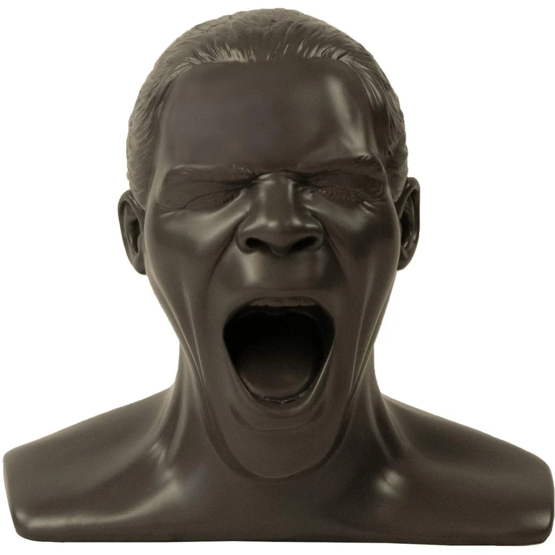 OEHLBACH Scream Unlimited Plus - Exclusive Headphone Stand in the Shape of the legendary Oehlbach Head - Optimal Storage of Larger Over/On-Ear Headphones (Made in Germany) Handmade - Anthracite