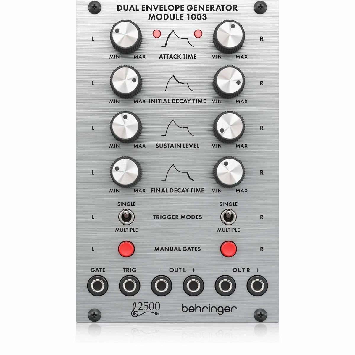 Behringer DUAL ENVELOPE GENERATOR MODULE 1003 Legendary 2500 Series Dual Envelope Generator Module for Eurorack