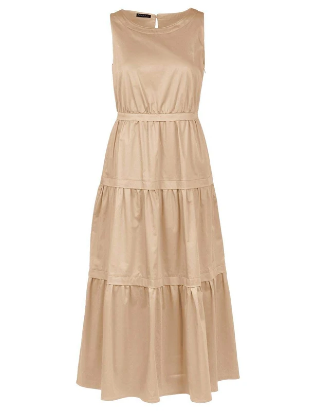 APART Fashion Women's Maxikleid Dress, Beige, 12