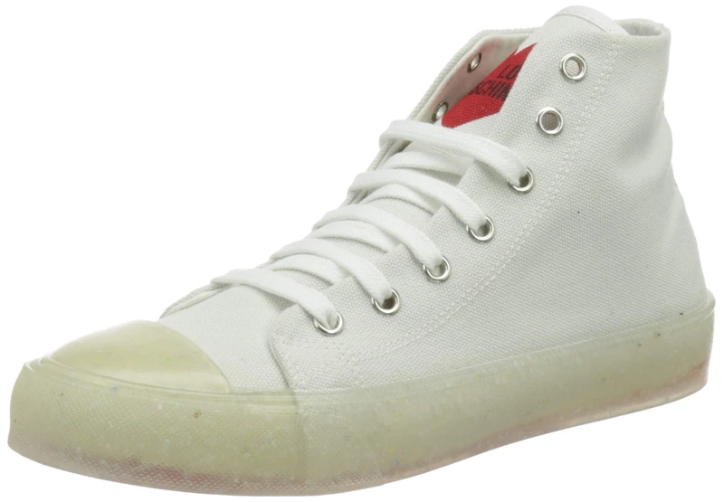 Love Moschino High Sneakers Recycle, Women's Sneakers White Size: 5 UK
