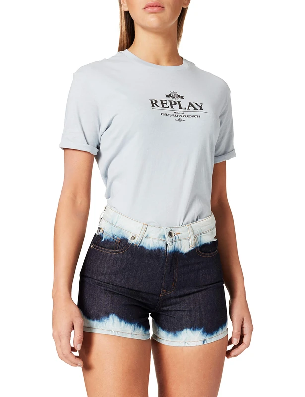 Love Moschino Women's Denim Short-Bicolor wash-Regular fit Casual, ZZTRV017, 42