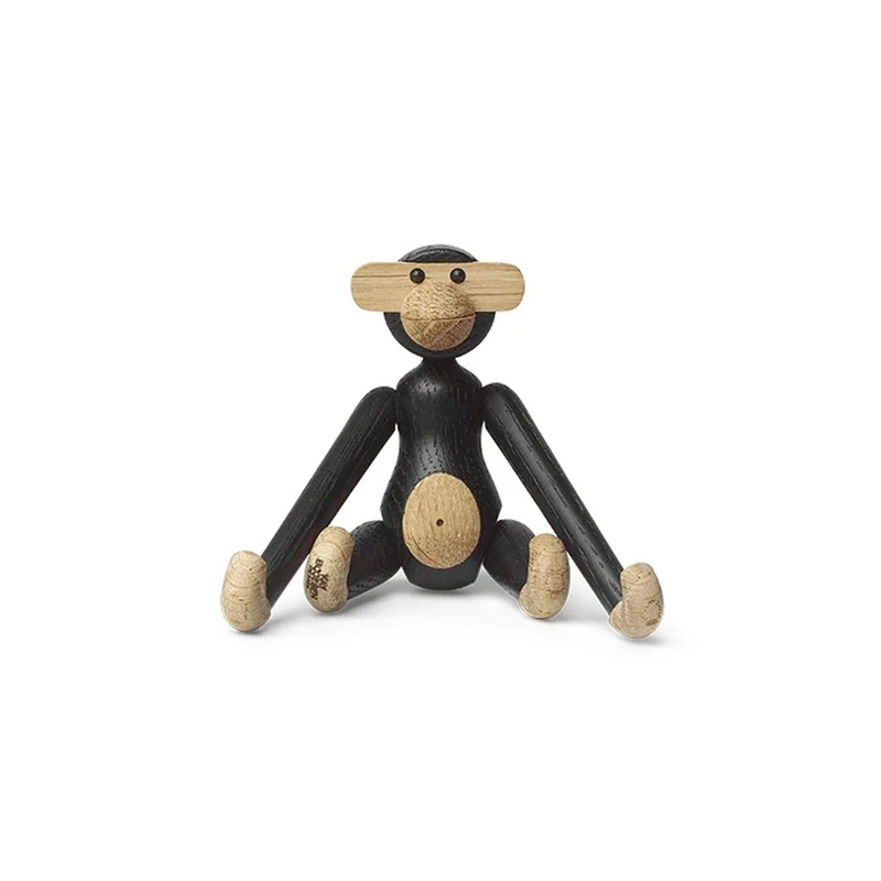 Kay Bojesen Monkey Mini Figures 9.5 cm Monkey Christmas Decoration, Dark Wood