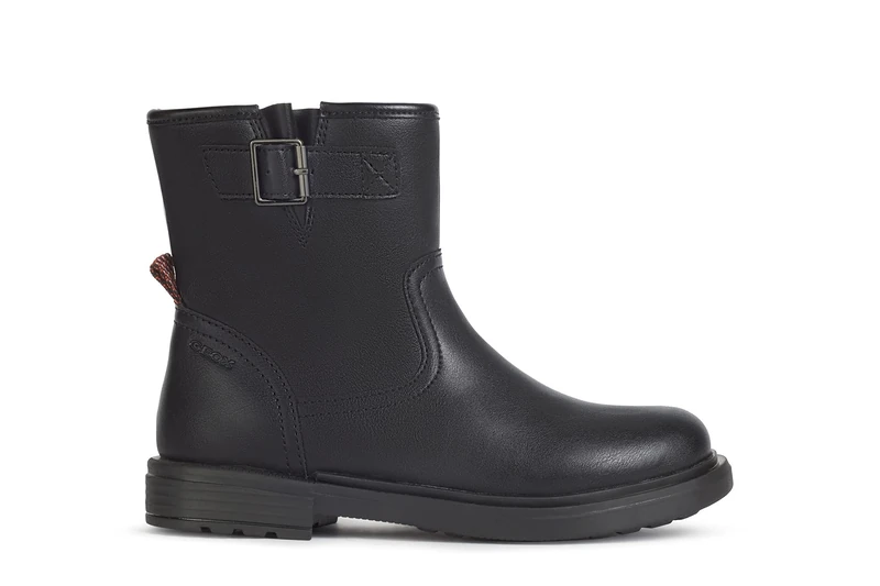 Geox Girls J Eclair Ankle Boots, Black, 13 UK