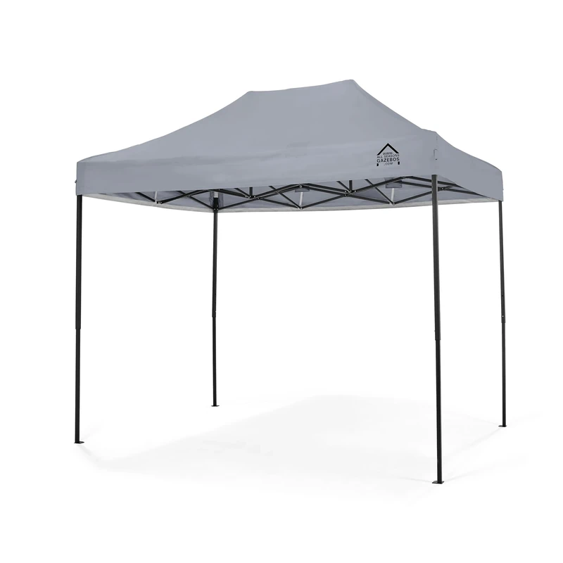 All Seasons Gazebos, 3x2m Heavy Duty Fully Waterproof, Premium Pop Up Gazebo + Carry Bag and Weights (Metallic Grey)