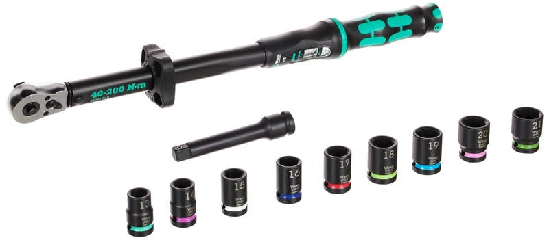 Wera Click-Torque C 3 Set 2 with Impaktor Sockets, 40-200 Nm, 11pc - 05075681001
