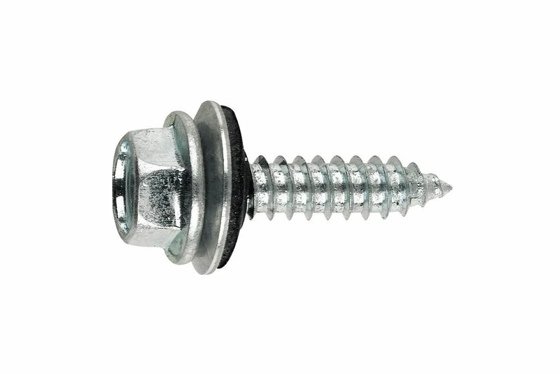 Index 184 AUE186360 Index AUE186360-Tornillo Rosca Chapa Cabeza Hexagonal Con arandela vulcanizada de Acero-EPDM (6.3 x 60 P18, 250 uds.)