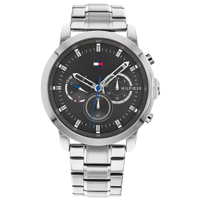 Tommy Hilfiger Analogue Multifunction Quartz Watch for Men with Silver Stainless Steel Bracelet - 1791794