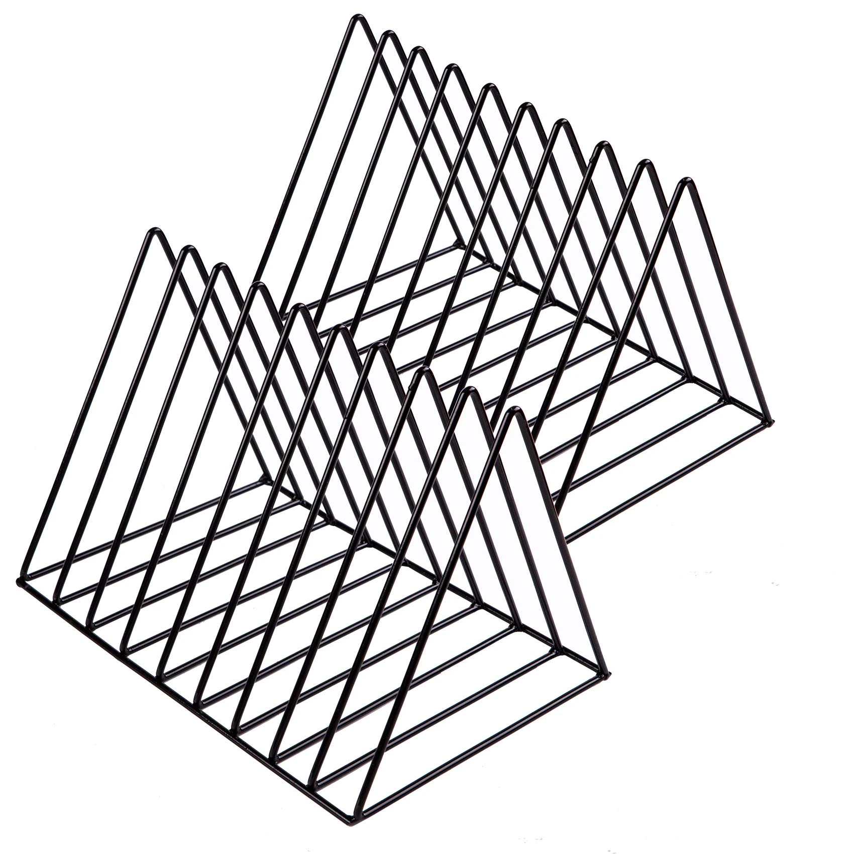 Yazoo Metal Vinyl Record Holder for Albums 2-Pack,Magazine Rack Magazine Holder Vinyl Holder Stand,Vinyl Storage Rack for LP, Photograph Prop