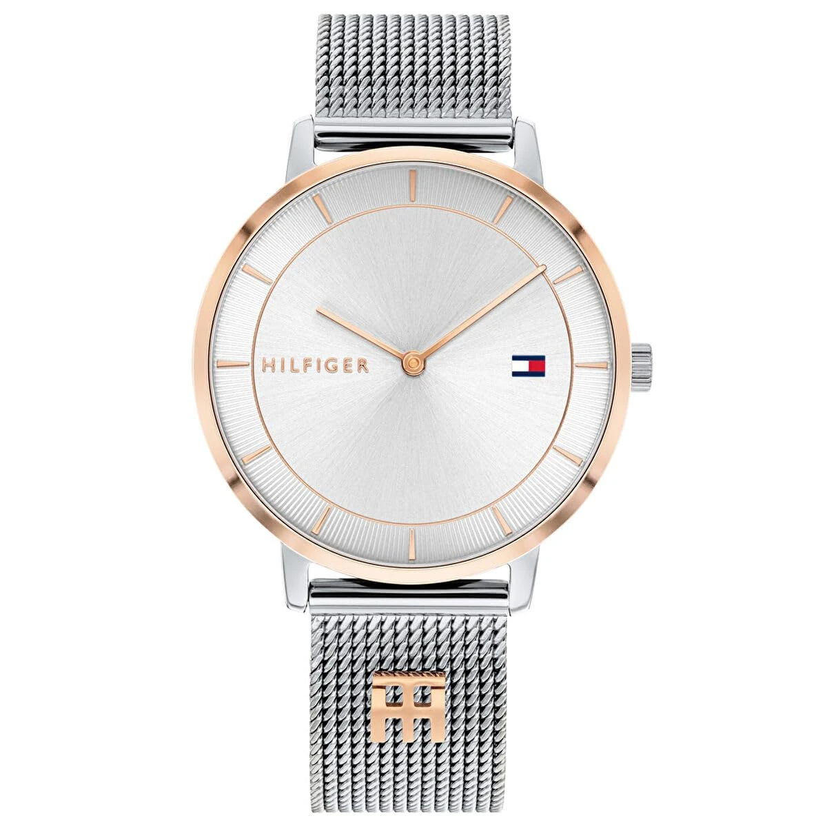 Tommy Hilfiger Analogue Quartz Watch for Women with Silver Stainless Steel Mesh Bracelet - 1782288