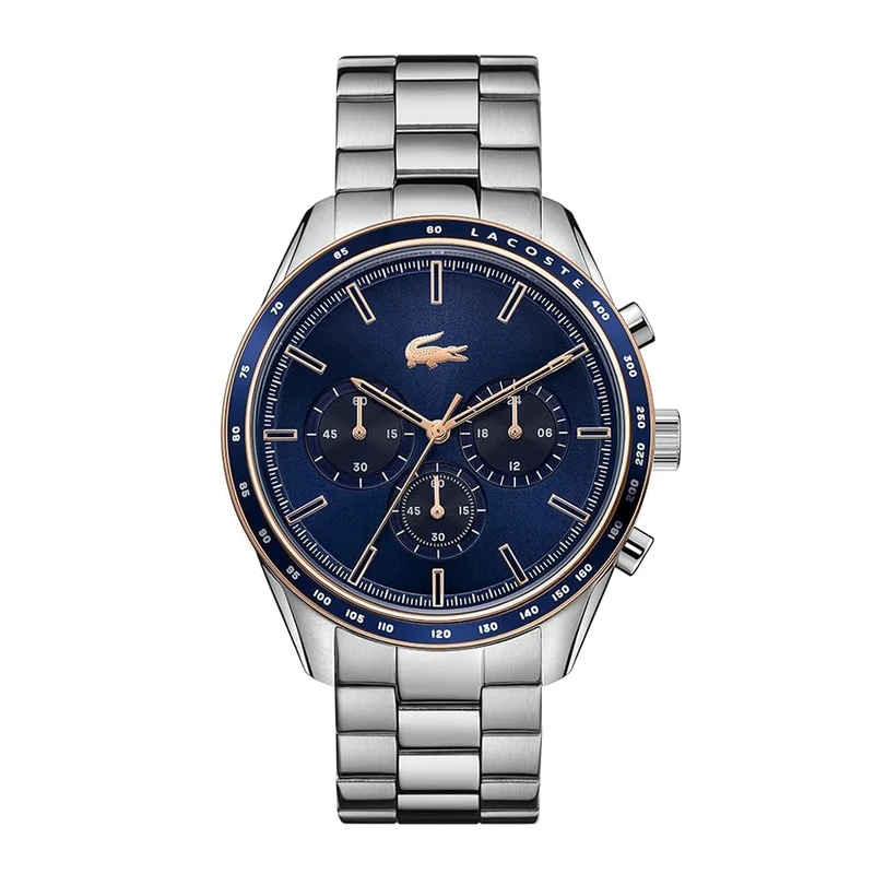 Lacoste Chronograph Quartz Watch BOSTON Collection for Men with Leather or Stainless Steel bracelet in Link or Mesh