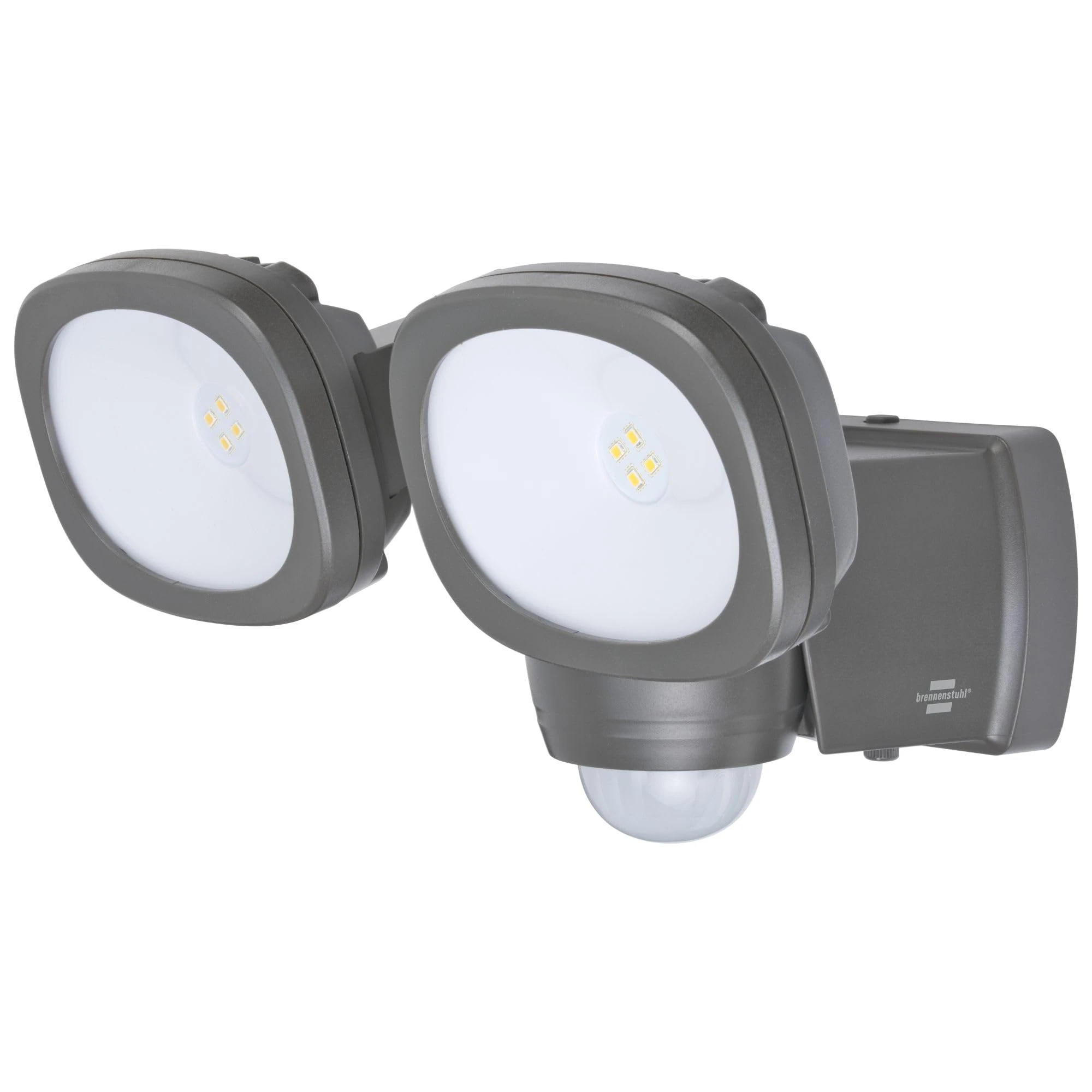 Brennenstuhl LED Wall Light LUFOS with Motion Sensor (Wireless LED Outdoor Floodlight with 8 LED's, 2X 240lm, IP44)