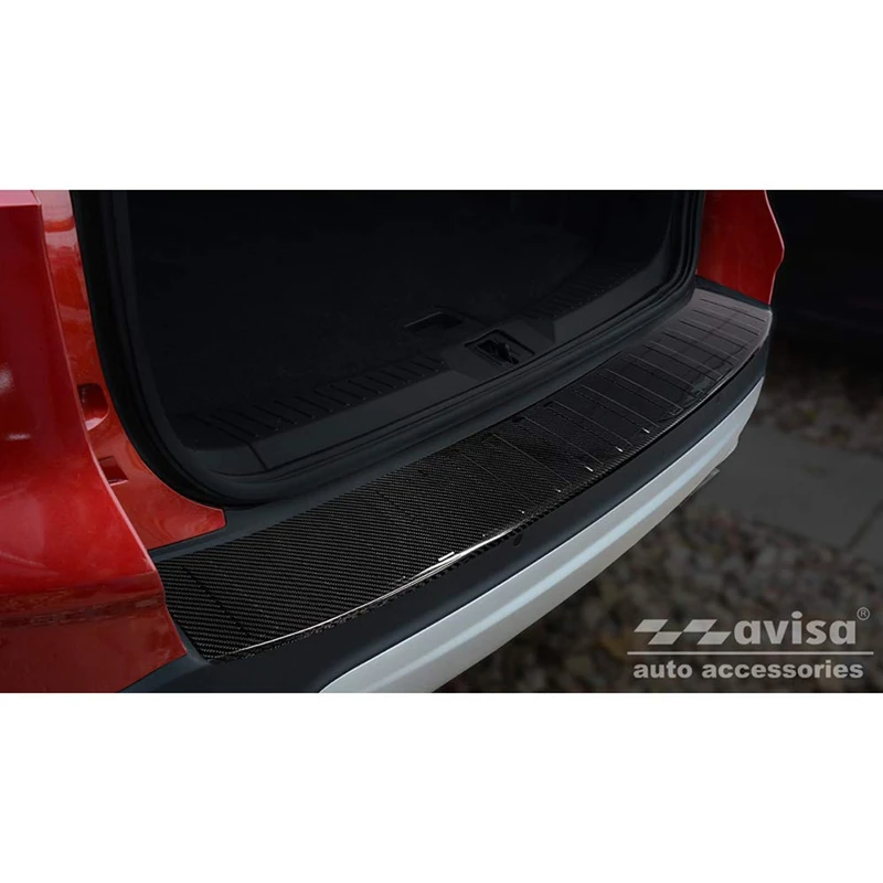 Avisa Real 3D Carbon Rear bumper protector compatible with Ford Kuga II 2013-2019 'Ribs'
