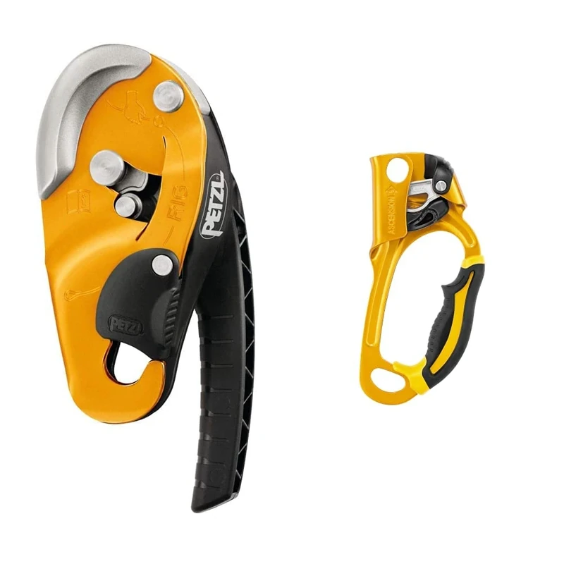 PETZL Unisex's Rig Accessory for Climbing, Yellow, UNI & Unisex Steigklemmen Ascension sporting goods, Black Yellow, One Size UK