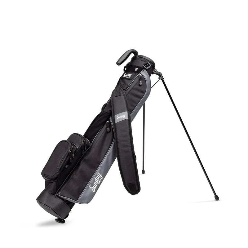 Sunday Golf Loma Bag - Lightweight Sunday Golf Bag with Strap and Stand – Easy to Carry Golf Bag – Golf Stand Bag for The Driving Range, Par 3 and Executive Courses, 31 Inches Tall (Matte Black)