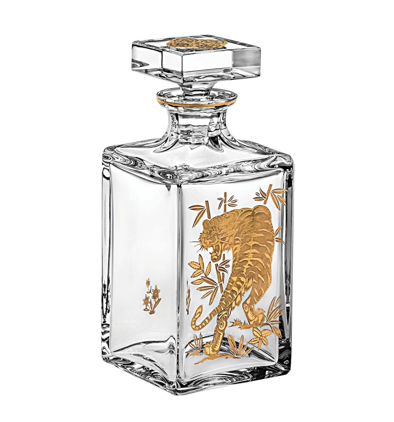 Vista Alegre Golden Whisky Decanter W/Gold | Tiger