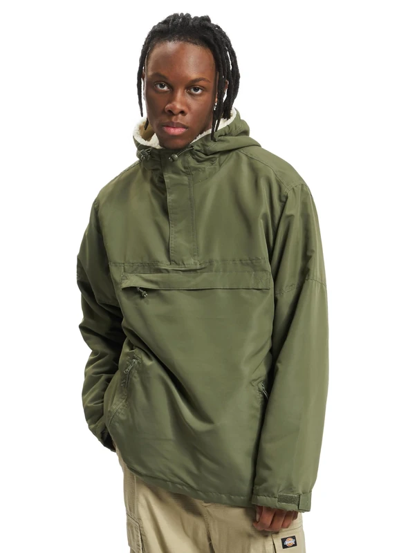 Brandit Sherpa Windbreaker, color: olive, size: M
