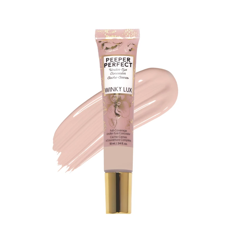 Winky Lux | Peeper Perfect Under Eye Concealer | With Collagen, Hyaluronic Acid, and Vitamin E | Full Coverage Concealer | Concealer Makeup (Light)