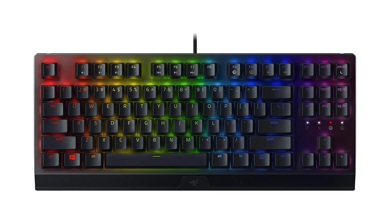 Razer BlackWidow V3 Tenkeyless (Yellow Switch) - Compact Mechanical Gaming Keyboard (Silent Mechanical Switches, Compact Form Factor, Fully Programmable Keys) US Layout | Black