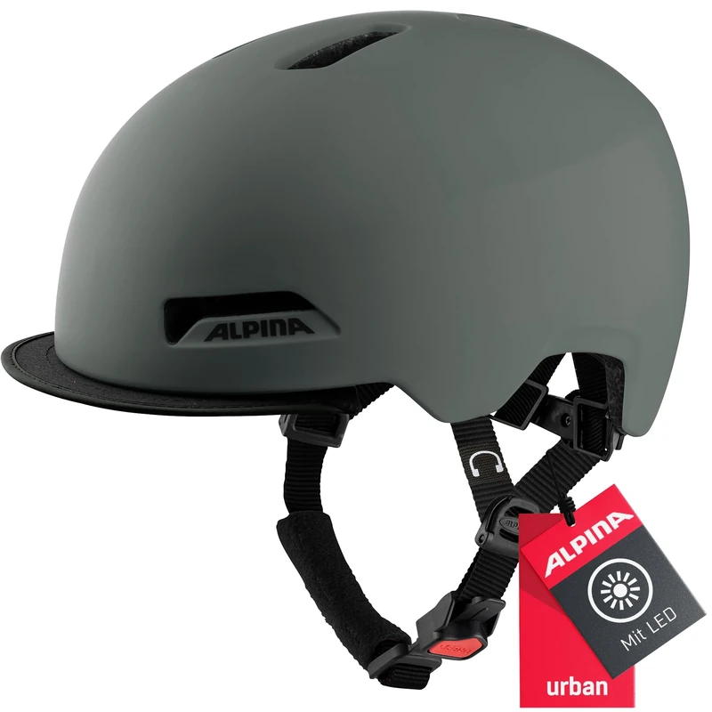 ALPINA Unisex - Adult, BROOKLYN cycling helmet, coffee-grey matt, 57-61 cm