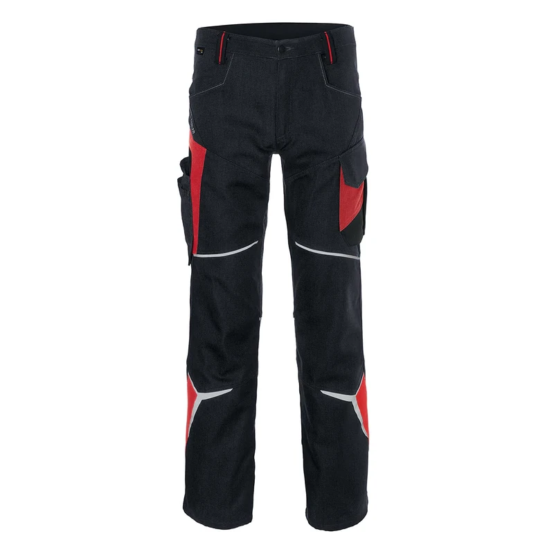 KÜBLER Workwear KÜBLER BODYFORCE Work Trousers Black/Medium Red