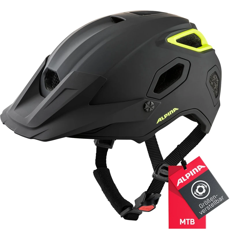 ALPINA Unisex - Adult, COMOX cycling helmet, black-neon matt, 57-62 cm