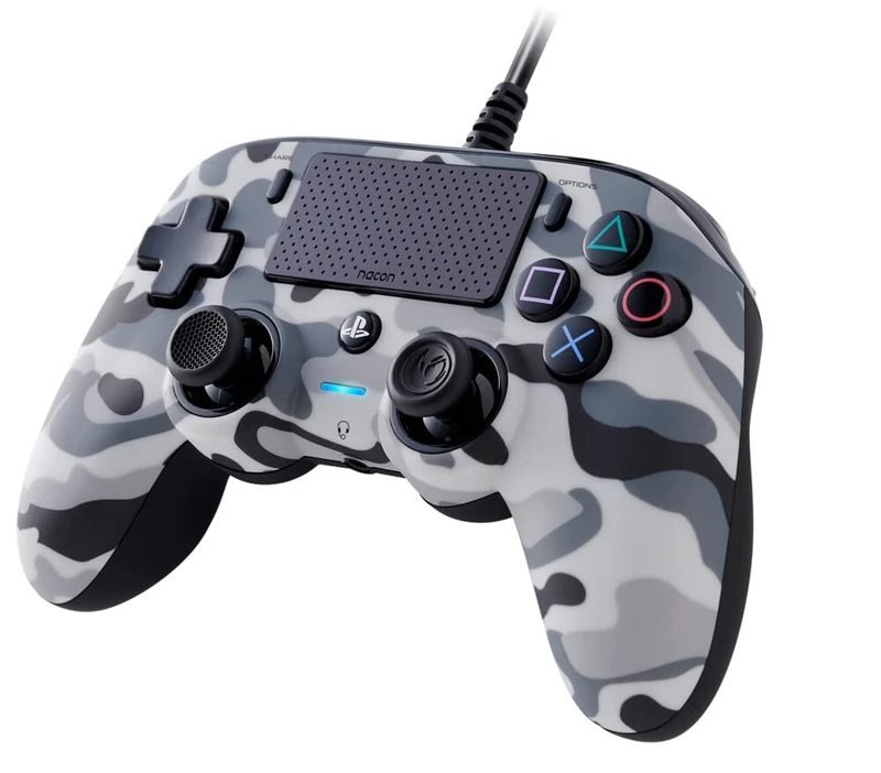 Nacon Oficial PS4 Wired Compact Controller - Grey Camo