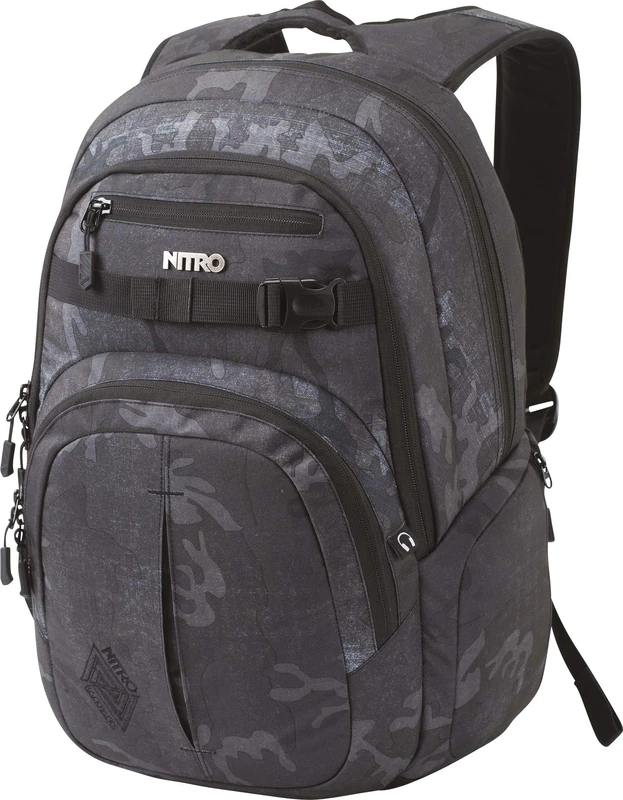 Nitro Chase Backpack, School Backpack with Organiser, School Bag, Daypack with 17 Inch Laptop Compartment, Forged Camo, FORGED CAMO, Bags