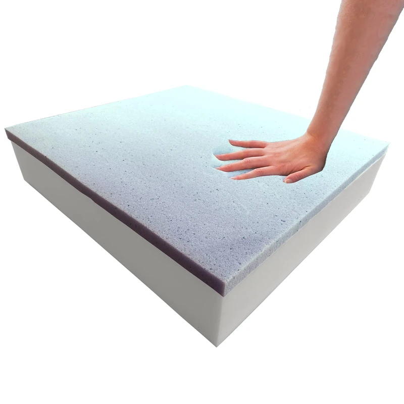 Foamma 5" x 20" x 20" Gel Memory Foam (Chair Cushion Foam for Dining Chairs, Wheelchair Seat Cushion)