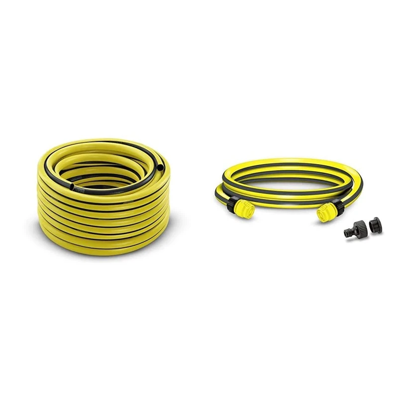 Karcher 2.645-139.0 38.0 x 38.0 x 15.5 cm 1/2-Inch 50 m Primo Flex Hose - Yellow/Black & (26451220) 1.5m Hose Connection Set with Connectors