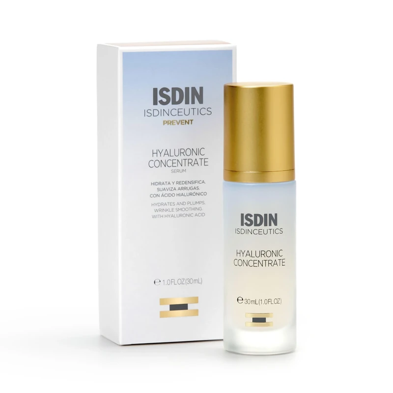 ISDINCEUTICS Hyaluronic Concentrate - Hyaluronic Acid Serum - Deep Hydration & Plumping Effect - Minimises Pores, Boosts Radiance - Aqua-Gel Texture, 30ml