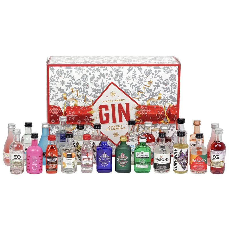 2025 Gin Advent Calendar Gift Set - 24 Days of Premium 5cl Gins for Christmas, by Blue Tree Gifts