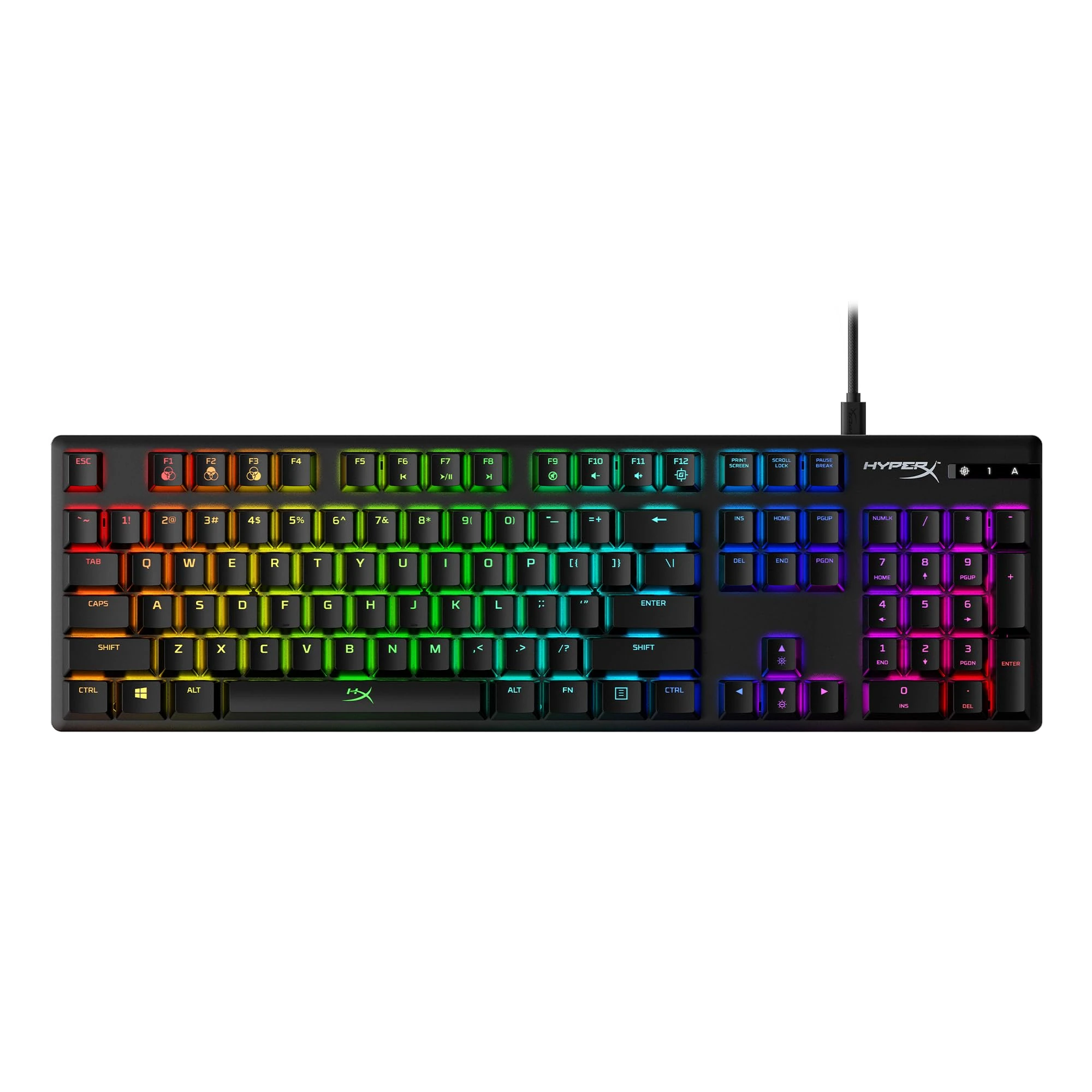 HyperX Alloy Origins – Mechanical Gaming Keyboard – Software–Controlled Light & Macro Customization – Compact Form Factor – Linear Switch – HyperX Blue – RGB LED Backlit US QWERTY