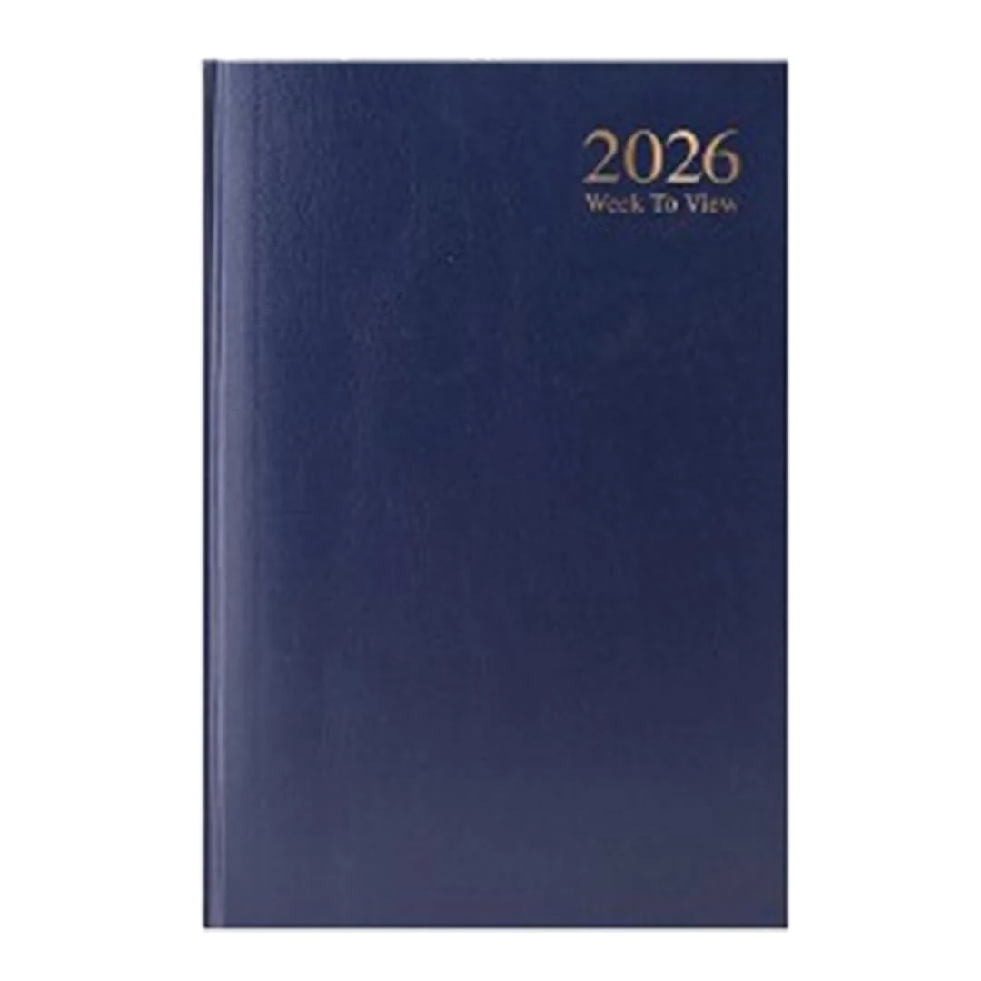 2026 A5 Week-to-View Diary by 1ABOVE – Casebound Hardback Weekly Planner with 60gsm Paper – Compact Organizer for Home, Office & Everyday Use (Blue)